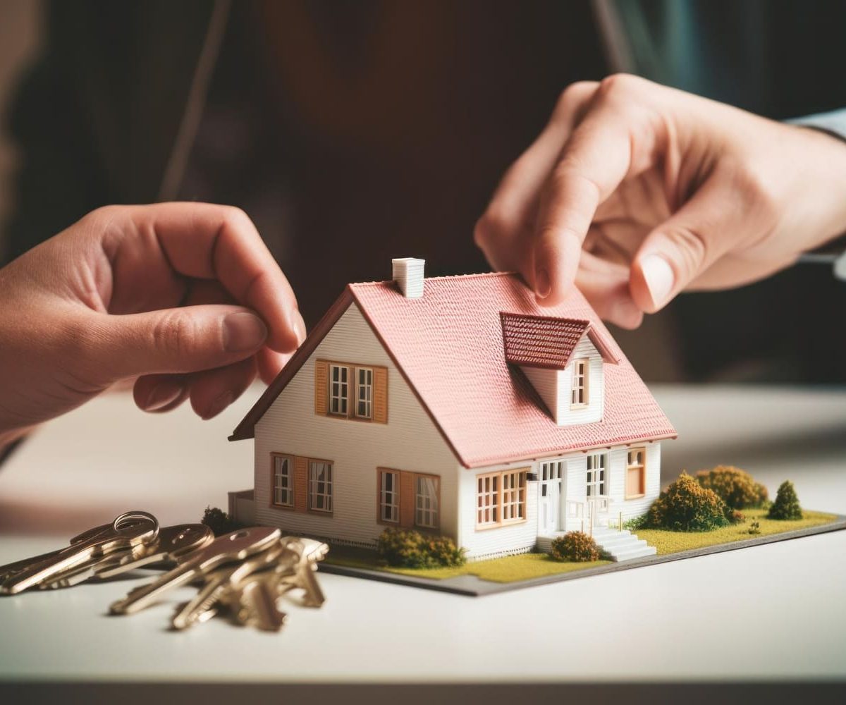 agent-tenant-maison-maison-mains-concept agent-tenant-maison-maison-mains-concept